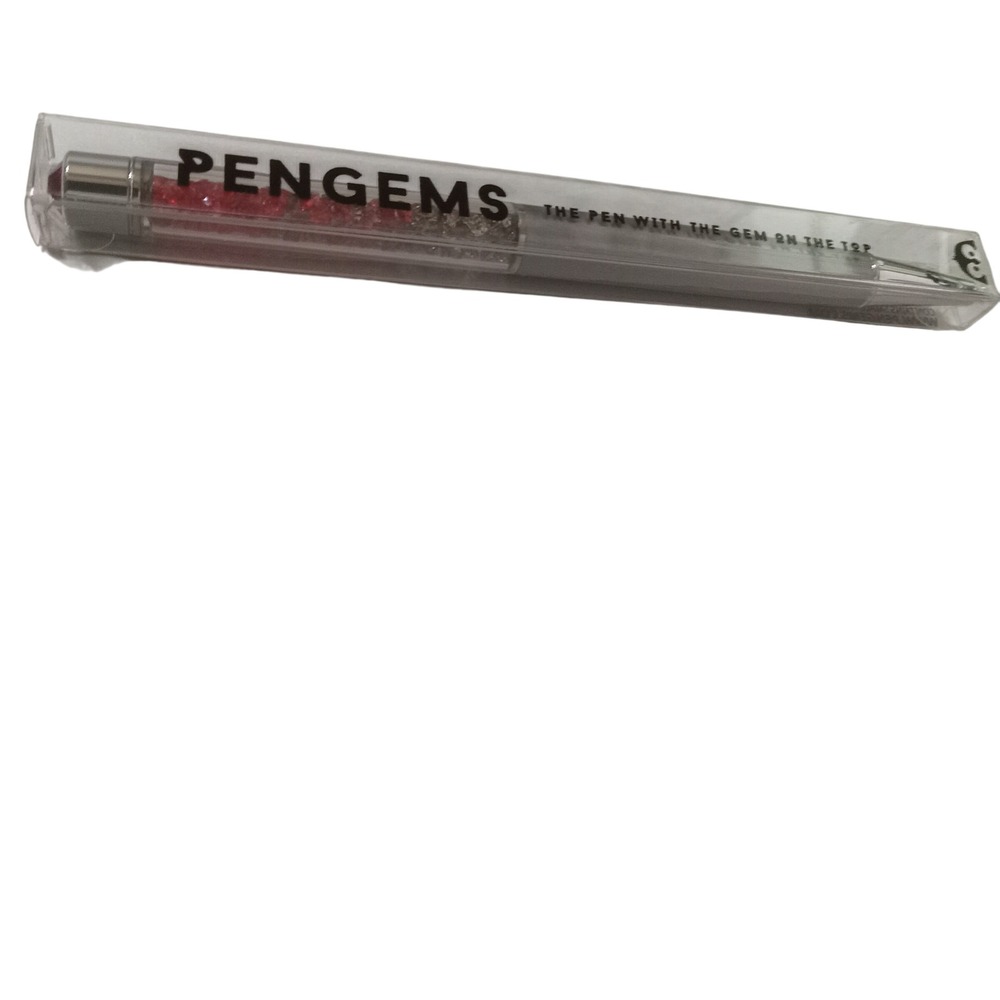 PenGems Silver Ballpoint Pen Red‎ and Clear Crystals Red Gem Top 2018 Collection